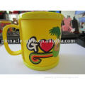 colorful soft pvc plastic mug